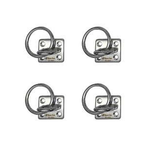 Kit 4 Alças Fixas com Base Retangular e Argola Adicional 6mm Alpen Pass