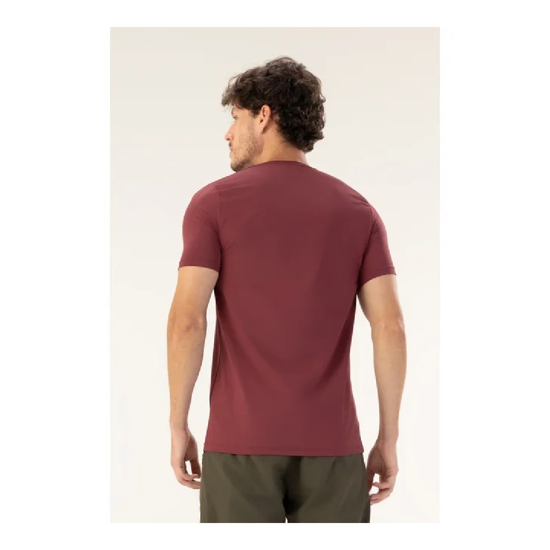 Camiseta UV Dry Poliamida Bordo Borgonha Masculina M Alpen - Image 3