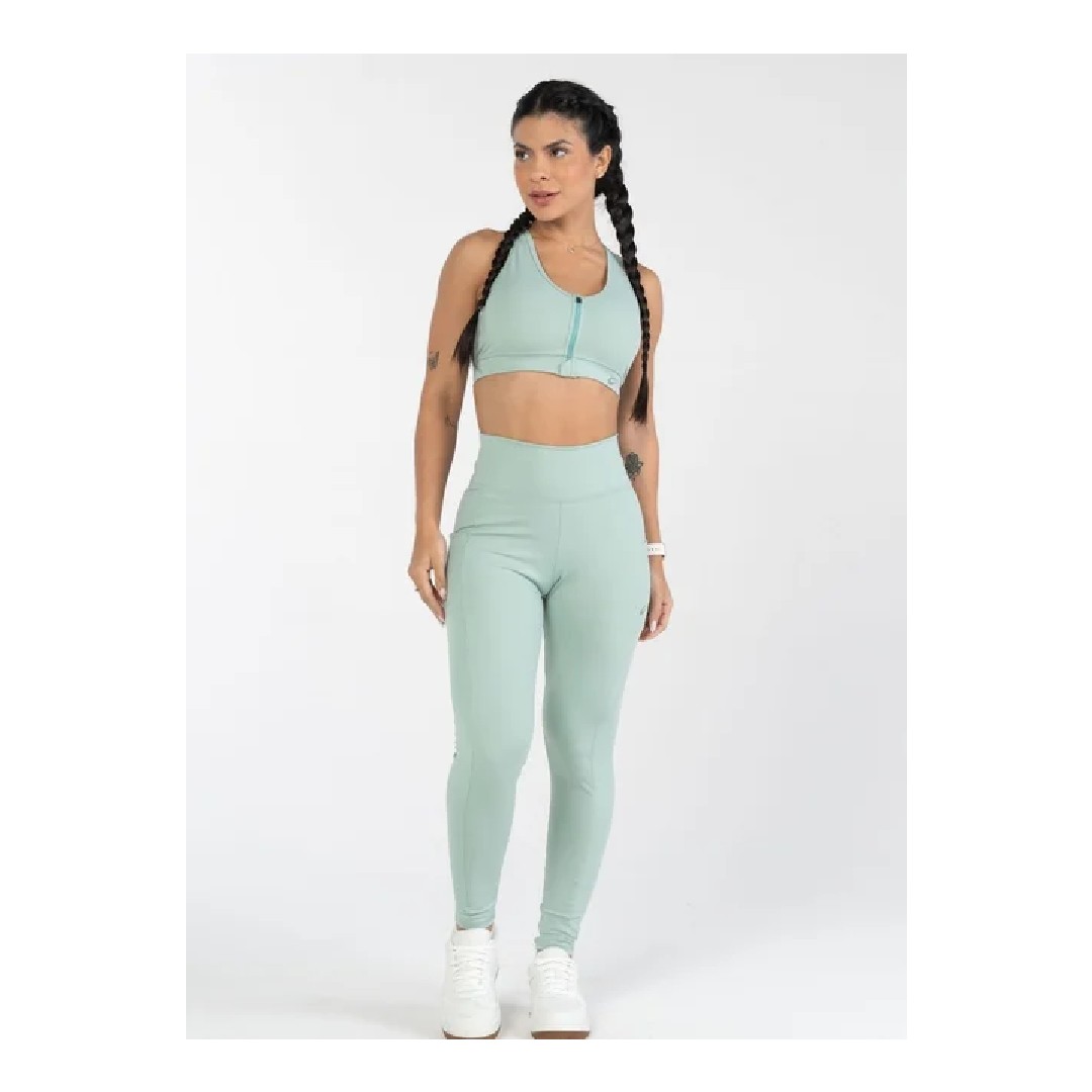 Legging Pocket Feminina Verde Claro M Sol Sports - Image 3