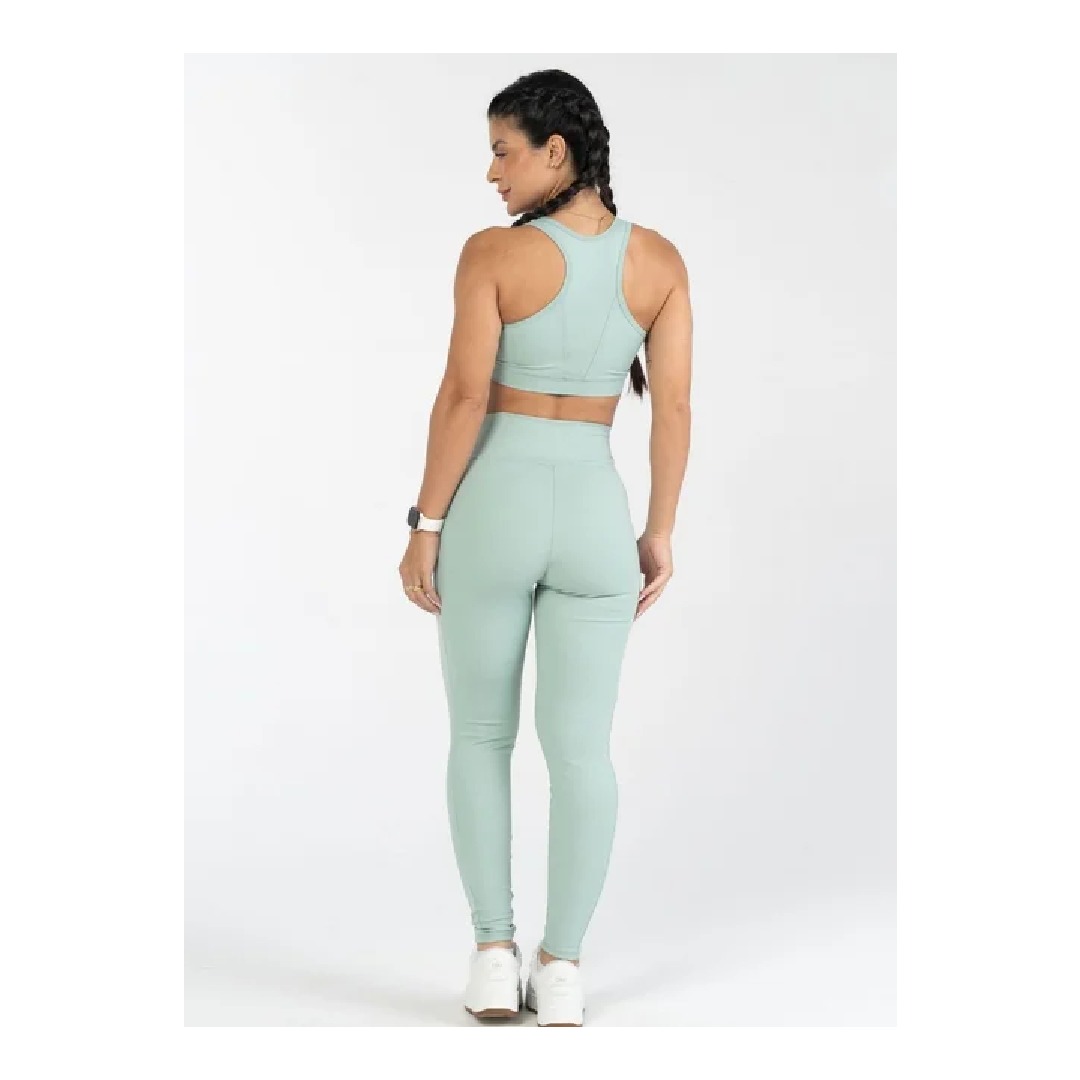 Legging Pocket Feminina Verde Claro M Sol Sports - Image 4