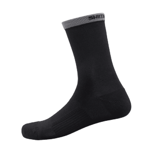 Meia Ciclismo de Compreensão Shimano Cano Alto Preto