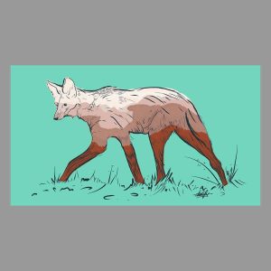 Ímã Lobo Guará com Pedra do Baú